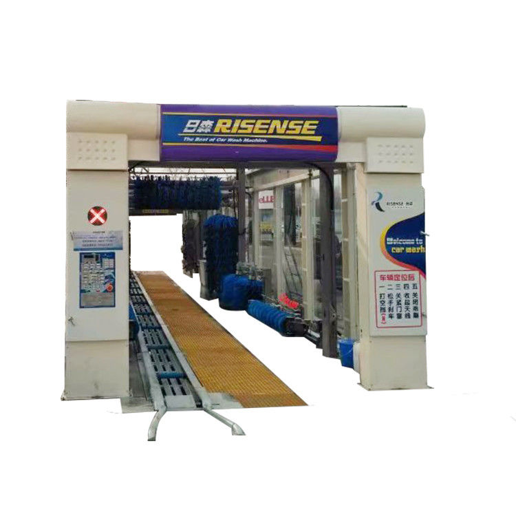17580*3800*3440mm Volledig automatisch Express Autoverwas Tunnel met 14 borstels en luchtdroger