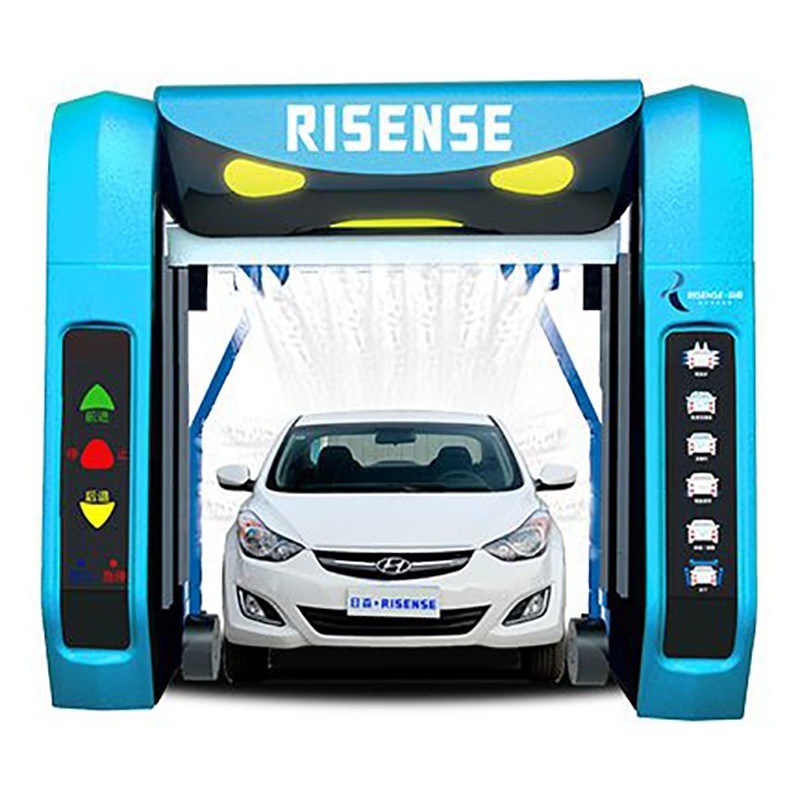 Warm gedompeld gegalvaniseerd stalen frame Risense Double Arm Touch Free Brushless Car Wash System