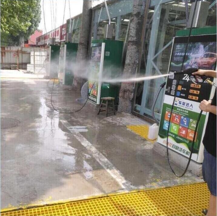 Eenfasige 220V 5,5 kW warm gegalvaniseerde stalen autowasmachine voor muntsysteem