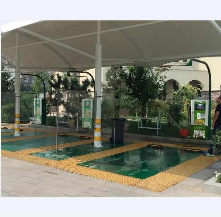 Eenfasige 220V 5,5 kW warm gegalvaniseerde stalen autowasmachine voor muntsysteem